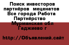 Поиск инвесторов, партнёров, меценатов - Все города Работа » Партнёрство   . Мурманская обл.,Гаджиево г.